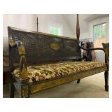 Antique French Cane Back Settee  