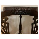 Claw Foot Corner Chair with Carved Face 