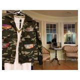 Asymmetrical Fan Back Tufted Antique Chairs, PAIR, Chippendale Mahogany Pe...  View More