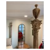 Classical Antique French Four Poster, Bernhardt Bed Side Tables, PAIR, Arch Top Window Pane Mirror, 