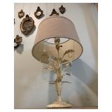 Tole Metal Flower Lamp 