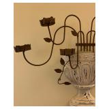 Wood and Wrought Iron Wall Sconce, PAIR 