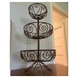 Antique Three Tier Wire Stand 