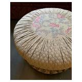 Quilted and Tasseled Ottoman 