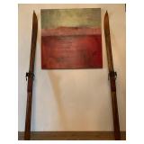 Antique Wooden Skis, Abstract
