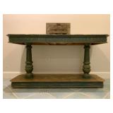 English Country Trestle Style Work Table 