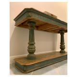 English Country Trestle Style Work Table 