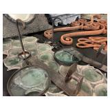  Magnifying Glass Sconce, Wrought Iron Fragments 