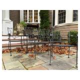  Set of TEN Wrought Iron Patio Chairs 