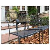  Set of TEN Wrought Iron Patio Chairs 