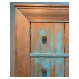 Antique Cupboard with Distressed Paint
