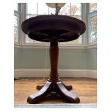 Cherry Round Occasional Table with Pedestal Base 