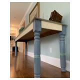 Turned Leg Library Table in Pastel