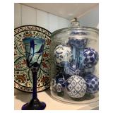 Art Glass Goblet, Signed 