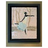 Porcelain Mosaic of Dancer Signed Java 