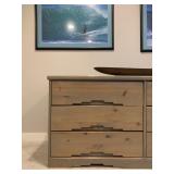 Blue Wash Six Drawer Dresser, Surfing Prints 