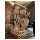 Hand Painted Ceramic Elephant Plant Stand