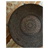 Hand Carved Folding Accent Table