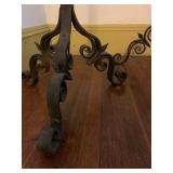 Cast Iron Standing Candelabra, PAIR, After Cyril Colnick 