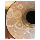 Figural Carved Marble Top Table