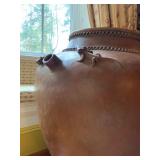 Italian Terracotta Floor Jug with Lizard Relief