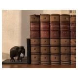 Shakespeare, Antique Books, Carved Wood Elephant Bookends
