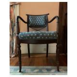 Mahogany Sideboard, Empire Style Bent Arm Armchairs