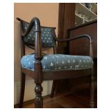 Mahogany Sideboard, Empire Style Bent Arm Armchairs