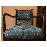 Mahogany Sideboard, Empire Style Bent Arm Armchairs
