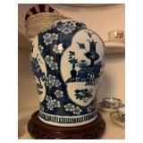 Chinese Export Canton Blue Vase, Signed