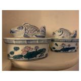 Chinese Lidded Dish with Fish 