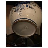 Blue and White Planter, Marked 595-B