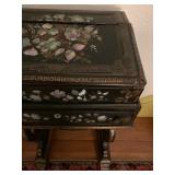 Paper Mache and Mother of Pearl Inlaid Desk