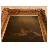 Ship in a Storm, Robert Salmon, Oil on Canvas, 1840