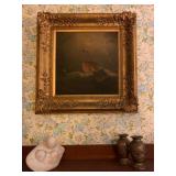 Ship in a Storm, Robert Salmon, Oil on Canvas, 1840, V Robinson, Sculpture