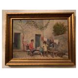 .T. Newman, Gossip Corner at Cassis, 1935