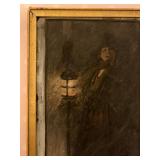 Pastel on Paper, Man in Snow, Leon Guipon