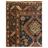 Antique Tribal Caucasian Area Rug