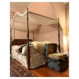 Canopy Bed, Antique Trunk from Nathan Neat and Co