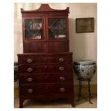 Hepplewhite Drop Front Desk with Hutch