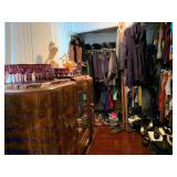 Art Deco Burl Wood Marble Top Sideboard, ABUNDANCE of Women