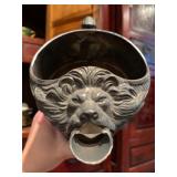Silver Plate Lion Head Pitcher 