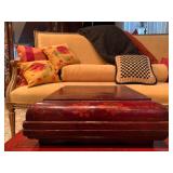 Carved Frame Settee, Lacquered Chinese Box 