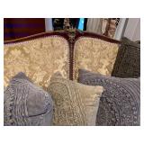 Bronze Mounted French Settee, Accent Pillows 