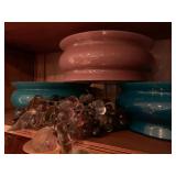 Murano Glass Vases, Antique Crystal Grape Bunches