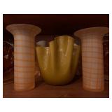 Murano Glass Vases, Pairpoint Glass