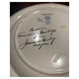 Wedgwood, The Boston Tea Party Plate, Signed by Mayor Curley 