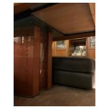 Surfboard Style Dining Table with Decorative Inlay 