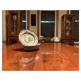 Surfboard Style Dining Table with Decorative Inlay, Doulton, Madras 