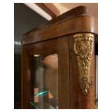 Bronze Ormule Accented Burl Wood Column Cabinets, Two Pairs! 